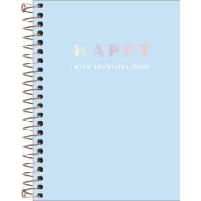 CADERNETA ESPIRAL CAPA DURA 1/8 HAPPY 80 FOLHAS TILIBRA