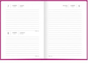 Agenda Costurada Di�ria M4 12,3 X 16,6 Cm Pepper Rosa 2024 Tilibra