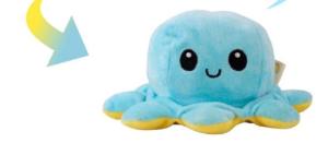 POLVO E BICHINHO DE PEL�CIA REVERS�VEL COLORIDO TAMANHO P