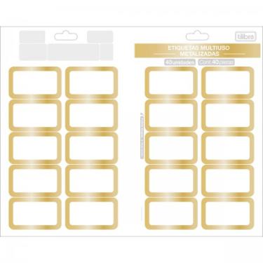 ETIQUETA ADESIVA MULTIUSO METALIZADA 40 UNIDADES TILIBRA