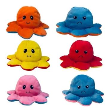 POLVO E BICHINHO DE PEL�CIA REVERS�VEL COLORIDO TAMANHO P