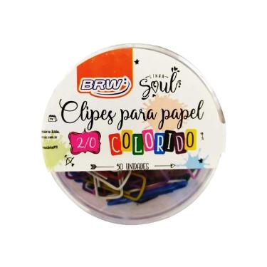 CLIPS 2/0 COLORIDO POTE C/50 UNIDADES BRW CL2051