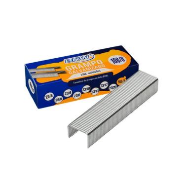 GRAMPO GALVANIZADO 106/6 CAIXA COM 3500 UNIDADES - BRW - GR1066