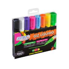 GIZ L�QUIDO 6MM - BLISTER C/ 8 UNIDADES 4GR - CORES SORTIDAS - BRW GZ0608