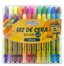 GIZ DE CERA RETR�TIL - BLISTER C/ 24 CORES BRW GZ2404