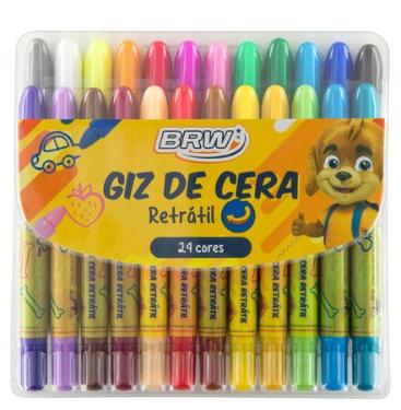 GIZ DE CERA RETR�TIL - BLISTER C/ 24 CORES BRW GZ2404