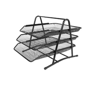 ORGANIZADOR DE MESA ARAMADO TRIPLO PRETO - SUTT