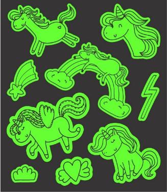 Tatuagem tempor�ria brilha no escuro glowfun