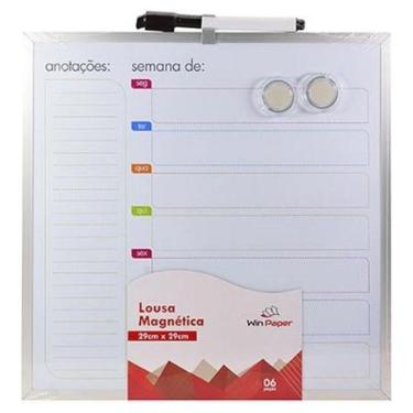 QUADRO LOUSA MAGNETICA DE ALUMINIO 29 CM SEMANAL - WIN PAPER