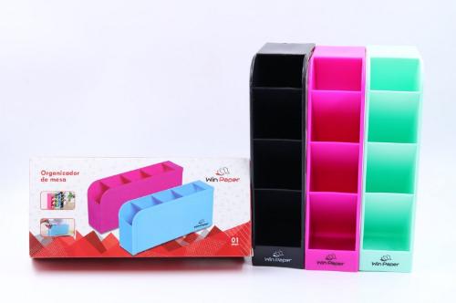 ORGANIZADOR MESA PLASTICO 4 DIV SORTIDO - WINPAPER