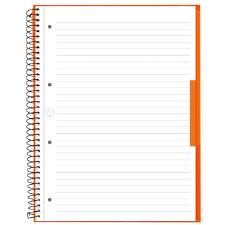 Caderno Escrita 90 G/m� A4+ Pautado Laranja Com 80 Folhas Canson