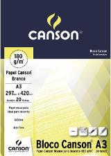 Bloco Desenho 180 g/m� Estudante Branco A-3 29,7 x 42,0 cm com 20 Folhas Canson