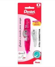 Fita Corretiva 5mmx6m Com Refil Rosa Pentel