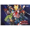 CADERNO DE CARTOGRAFIA E DESENHO ESPIRAL CAPA DURA AVENGERS 80 FOLHAS