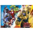 CADERNO DE CARTOGRAFIA E DESENHO ESPIRAL CAPA DURA AVENGERS 80 FOLHAS