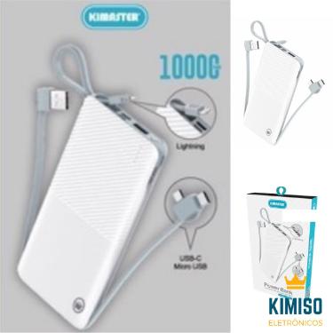 Carregador Usb Power Bank Bateria 10000mah Kimaster C/cabo