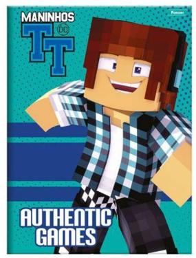 CADERNO BROCHURA CAPA DURA 80F AUTHENTIC GAMES FORONI