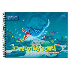 CADERNO DE CARTOGRAFIA CAPA DURA JURASSIC WORLD 96FLS FORONI