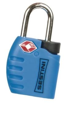 Cadeado TSA com chave Azul