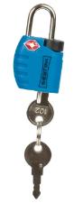 Cadeado TSA com chave Azul