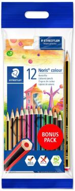 LAPIS DE COR 12 CORES + BORRACHA + LAPIS PT STAEDTLER 185SET02