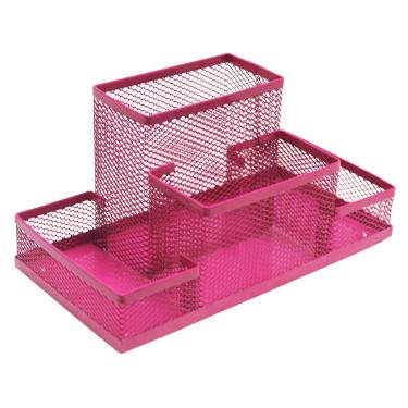 Organizador De Mesa Aramado Porta Canetas L�pis Papel Clip COLORS