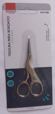 TESOURA BRW PARA BORDADO BICO GAR�A ACO INOX 3,6POL  TE3001