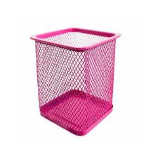 Porta Canetas Quadrado De Metal Aramado Diversas Cores