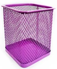 Porta Canetas Quadrado De Metal Aramado Diversas Cores