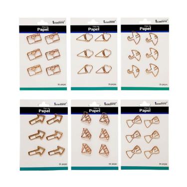 CLIPS ROSE COM 6 PE�AS MODELOS SORTIDOS INTERPONTE HE60105