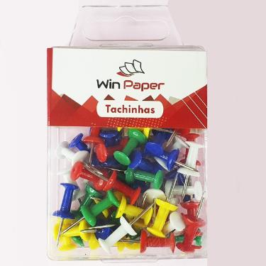 TACHINHA / ALFINETE COLORIDO WIN PAPER C/50UN