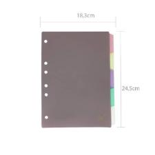 Divis�rias p/ Fich�rio Colegial/B5 Transpa. sor SORTIDO