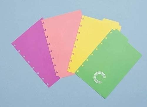 DIVIS�RIA CADERNO INTELIGENTE COM 4UN A5 PASTEL COM ABAS CIDA2003