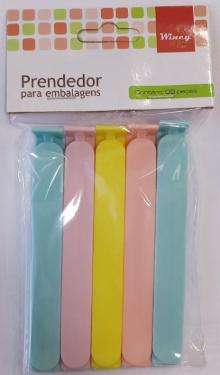 KIT PRENDEDOR PARA EMBALAGENS COM 5 CORES WINCY CLA0220