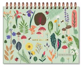 CADERNO LETTERING FINA IDEA 40 FOLHAS PRETAS LOVE GARDEN 5358