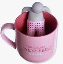 Caneca com Infusor Amizade Eterna - ZonaCriativa