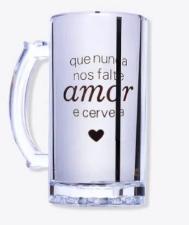 Caneca de Chopp Eletrost�tica Cora��o Sonhou - ZonaCriativa