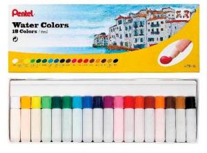 Tinta Aquarela Base �gua 18 Cores 6ml PENTEL