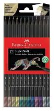 L�pis De Cor Super Soft 12 Cores Met�licas Faber Castell