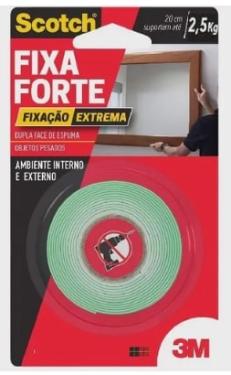 Fita Dupla Face Fixa Forte Extreme 12mm X 2m 3m