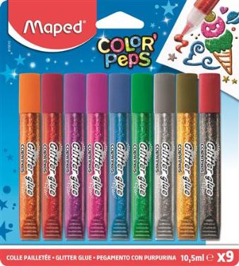 Conjunto 9 Colas Purpurina Maped Color'Peps