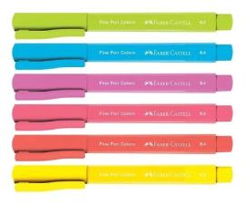 CANETA FINE PEN COLORS TROPICAL COM 6 CORES FABER CASTELL