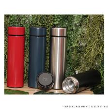 Garrafa T�rmica Inox Visor De Temperatura Display Led 480Ml