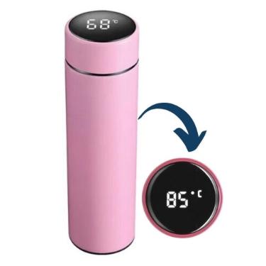 Garrafa Termica Inox 480Ml Display Digital Touch Screen