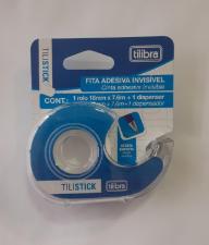 FITA ADESIVA INVISIVEL TILISTICK 18MM7M + 1 DISPENSER TILIBRA