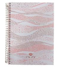 Caderno Espiral Tamanho Universit�rio 10 Mat�rias 160 folhas Rosa Rose S�o Domingos