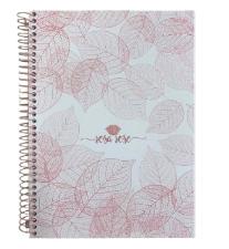 Caderno Espiral Tamanho Universit�rio 10 Mat�rias 160 folhas Rosa Rose S�o Domingos