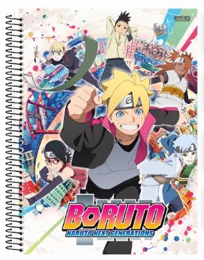 Caderno Espiral Tamanho Universit�rio 10 Mat�rias 160 folhas Boruto S�o Domingos