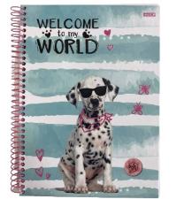 Caderno Espiral Tamanho 1/4 80 Folhas My Pets S�o Domingos