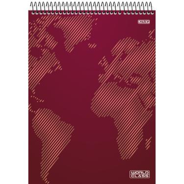 Caderno Espiral Superior Tamanho Universit�rio 1 Mat�riaa 80 folhas World Class S�o Domingos
